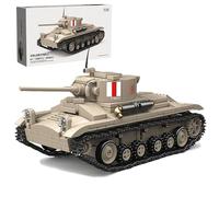 VizBrou British Infantry MKIII Tank Building Blocks Set, Army Military Collectible WWII Armored Vehicle Model Construction Kit for History Lovers, Creative Present for Kids Aged 6+, 393 PCS