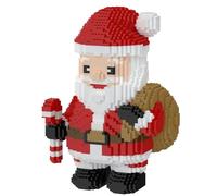 VizBrou Christmas Santa Claus Building Blocks Set, Mini Bricks Festive Holiday Construction Kit with Reindeer, Christmas Tree & Snowman, DIY Winter Scene Model Toys for Kids & Adults, 3500 PCS