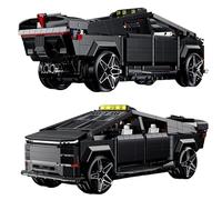 VizBrou Cyber Pickup Building Blocks Set, 1576 Pcs Remote Control Motorized Electric Lift 360° Drift Model Construction Toy, STEM Educational Model Toys for Teens & Adults Aged 6+