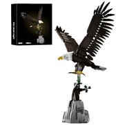 VizBrou Eagle Building Blocks Set, 1060 PCS Wildlife Animal Building Toys for Desk Decor, Majestic Bird Collectible Display Bricks Kit for Home Decor, Birthday Gifts for Adults