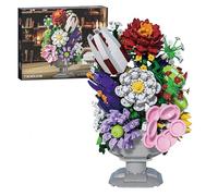 VizBrou Flowers Bouquet Building Set, Artificial Plant Flower Collection Kit Toy, DIY Unique Home Decor Botanical Model Toys Gift for Mother's Day, Valentine, Birthday, Christmas, 1092 PCS