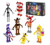 VizBrou Flve Nightts at Security Room 7 IN 1 Building Blocks Set, Fighting Fazbear Freddyy Monster Action Figure Building Kit, Horror Game Compatible with LEG Model Toys for Adults Kids 695PCS