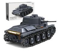 VizBrou German Military Tank Building Blocks Set, Army Truck Construction Kit, WW2 Vehicle Armored Model Toys Home Office Decor, Creative Present for Kids Aged 6+, 414 PCS