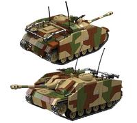 VizBrou German Military Tank Building Blocks Set, Army Truck StuG.III G Construction Kit, WW2 Vehicle Armored Model Toys, Creative Present for Boys, Adults Aged 6+, 1058 PCS