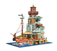 VizBrou Harbor Hotel Building Blocks Set, 2142 PCS Mini Bricks Architecture House Construction Kit for Adults, Creative Play, Includes Mini Figures & Accessories, Gift for Boys and Girls