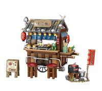 VizBrou Japan Street Shop Building Blocks Set, 951 PCS Mini Bricks Takoyaki Store Japanese City View Architecture Model Toys, Collectible Birthday Gifts for Adults, Kids 6+ssic Bricks