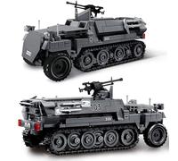 VizBrou Land Stuka Tank Building Blocks Set, WWII German Brummbär Assault Military Vehicle Brick Toys for for Kids & Adults, Collectible Construction Gift for History Fans, 553 PCS