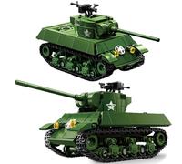 VizBrou M36 Jackson Tank Destroyer Building Blocks Set, WWII U.S. Military Vehicle Model Kit Vehicle Armored Model Toys for History Lovers, Creative Present for Kids Aged 6+, 553 PCS