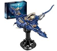 VizBrou Mechanical Manta Ray Building Block Toy, Robotic Sea Creature Construction Kit, Educational Ocean Animal Model Toys, Creative Gift for Boys Aged 6+, 689 Pieces
