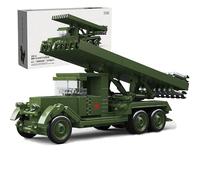 VizBrou Military Vehicle Building Blocks Set, Army Truck Construction Kit, WW2 Soviet Armored Tank Car Model Toys Home Office Decor, Creative Present for Kids Aged 6+, 324 PCS