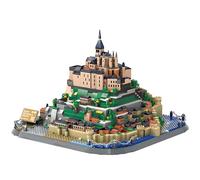 VizBrou Mont Saint-Michel Normandy Architecture Building Blocks Set, 1392 PCS Iconic Island Abbey Model Toys, Large-Scale Landmark Ancient Structure Construction Kit for Home Decor, Birthday Gifts