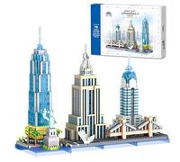 VizBrou New York Landmarks City Skyline Building Blocks Set, 3262 PCS Famous Street View Iconic Architecture Model Toys Building Mini Bricks Kit, Ideas Gifts for Kids Adults