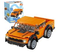 VizBrou Power Pull-Back Off-Road Raptor Supercar Building Blocks Set, 92 PCS Speed Champion Technik Racing Car Model Toys, Sports Car Collectible Vehicle Construction Toys for Adults, Boys Aged 6+