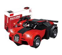 VizBrou Pull-Back Supercar Building Blocks Set, 125 PCS Technik Racing Supercar Display Model, Speed Champion Sports Car Collectible Vehicle Construction Toys for Adults, Boys Aged 6+