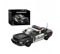 VizBrou Racing Car Speed Champion Building Blocks Set, 1:24 Scale Dodge Police Car Building Model Kit, 404PCS Squad car Super Car Compatible LG Emergency Vehicle Model Toys Gift for Adults Kids