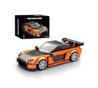 VizBrou Racing Car Speed Champion Building Blocks Set, 1:24 Scale Mazdda RX-7 Sports Car Building Model Kit, 367PCS Collectible Super Car Compatible LG Supercar Model Toys Gift Decor for Adults Kids
