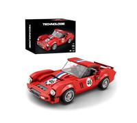 VizBrou Retro Racing Car Speed Champion Building Blocks Set, 1:24 Scale Ferrarri 250 GTO Sports Car Building Model Kit, 320PCS Compatible LG Vintage Supercar Model Toys Gift Decor for Adults Kids