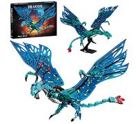 VizBrou Sci-Fi Flying Dragon Building Blocks Set, 602 PCS Futuristic Winged Building Brick Model Kit, Fantasy Aerial Beast Action Figure Model Toys for Home Decor, Creative Collectible Gift for Adults