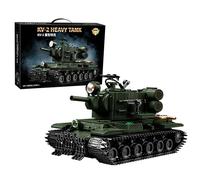VizBrou Soviet KV-2 Heavy Tank Building Blocks Set, WW2 Military Truck Construction Model Kit, Army Vehicle Armored Collectible Toy for Home Office Decor, Creative Gift for Kids Aged 6+, 2235 PCS