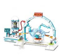 VizBrou Space Mecha Lab Building Blocks Set, 250 PCS Technik Futuristic Sci-Fi Robot & Research Construction Kit, STEM Toy for Kids & Teens Ages 6+, Creative Gift for Future Engineers