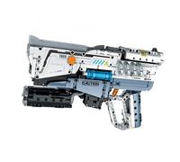 VizBrou Space Mechanical Gun Building Blocks Set for Adults, Technik Shootable Gun Collectible Model Toys with Foldable Target & Bullets Gift for Military Fan, Boys Aged 21+ Years Old, 1013 PCS