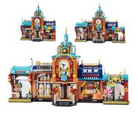 VizBrou Steampunk Bar House Building Blocks Set, Retro City Street Collectible Architecture Model Kits Gift for Adults, Boys, Girls Ages 6+, Christmas, Birthday, New Year, 1557 PCS
