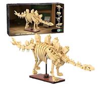 VizBrou Stegosaurus Dinosaur Skeleton Building Blocks Set, Jurassic Science Tyrannosaurus Rex Dino Skeleton Bone Construction Kit for Home Decor & Office, Prehistoric Fossil Model Toys, 297 PCS