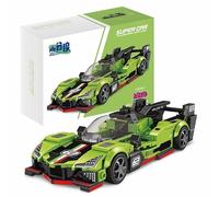 VizBrou Super Sports Car Building Blocks Set, Le Manns Lamborghinii SC63 Retro Racing Car Building Model Kit, 350PCS Speed Champion Collectible Vehicle, Compatible Model Toys for Adults Kids