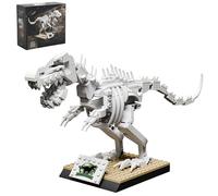 VizBrou T-Rex Dinosaur Skeleton Building Blocks Set, Jurassic Tyrannosaurus Rex Dino Skeleton Bone Construction Kit, Animal Prehistoric Fossil Model Toys for Boys Kids Adults, 328 PCS