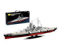 VizBrou Technik Bismarck Warship Building Blocks Set, 2686 PCS WW2 Military Germany Battleship Construction Model Toys, Large Creative Collection Kit Gift for Adults, Boys Ages 6+