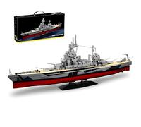 VizBrou Technik Colorado Battleship Building Blocks Set, 2326 PCS WW2 Military Germany Battleship Building Model Toys, Large Creative Collection Kit, Creative Gift for Adults & Teens