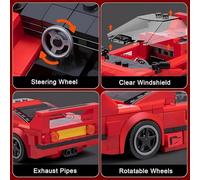 VizBrou Technik Speed Champions Racing Car Building Block Toy, Super Cars Construction Toys, 337 PCS Sport Vehicle Collection Kit Home Decor Puzzle STEM Gift for Childs Teens Adults