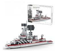 VizBrou Varyag Cruiser Battleship Building Block Set, 396 PCS Military Battle Navy Ship Cruiser Buidling Bricks Model Toys for Adults, Kids, Boys Ages 6+