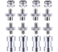 VIZEMO 1/4 Inch and 3/8 Inch Converter Threaded Screws Adapter Mount Set for Camera/Tripod/Monopod/Ballhead, 16 Pieces