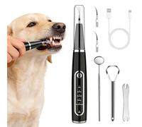 Vizgifin Dog Plaque Remover for Teeth, Dog Teeth Cleaning Products with LED-Light, Tartar Tooth Cleaner for Dogs Dental Care, Black