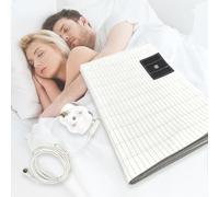 Vizgifin Grounding Bed Sheet, Grounding Mat Earthing UK, Grounding Mat with 10% Silver Fiber & 90% Organic Cotton, Natural Wellness and Healthy Earth Energy Mat (Queen-153×203cm)