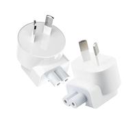 VizGiz 2 Pack AU Plug Duck Head Adapter Converter for Apple MacBook Mac iPad iPhone AC Power Wall Charger Brick Block Australian New Zealand China NZ CN Travel Connector