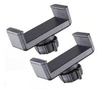 VizGiz 2 Pack Ring Light Phone Holder Replacement Clamp 17mm Rotate Ball Hole Clip Base for Hose Gooseneck Support Stand Live Broadcast Tripod Monopod Mount Attachment Cradle Black