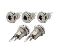 VizGiz 3 Pack 5.5mm x 2.1mm Female Socket Panel Mount Connector 5.5x2.1mm DC Power Supply Jack Terminal Plug Adapter Replacement Repair Parts Solder Type for LED Strip Car MP3 Phone Audio Video Boat