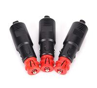 VizGiz 3 Pack Car Cigarette Lighter Adapter Plug Replacement 6V/12V/24V 8A Fuse Socket Power Male Adaptor Jack Terminal Solderless Screw-on for Auto Cars Hella DIN Trucks Boats ATV Repair
