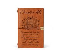 VIZIVOLT 40th Birthday Gifts for Women Men, PU Leather Notebook Journals for Women, 1986 Birthday Gifts for Women Men Mum Dad Friend Brother Husband Wife Teacher, Turning 40 Notebook Present