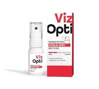 VizOpti Double-Action Dry Eye Mist - Hydrating & Soothing Solution for Dry Eyes, Burning, Irritation & Eyelid Care Spray