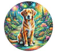 Vizsla 1000 Pieces Jigsaws Pet Dog Circular Puzzle Jigsaw Puzzles for Adults & Kids Challenging Puzzles 1000pcs (67.5x67.5cm)