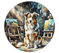 Vizsla 1000 Pieces Jigsaws Pet Dog CircularJigsaw Jigsaw Puzzles Creative Travel Gifts,Present 1000pcs (67.5x67.5cm)