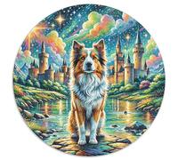 Vizsla 1000 Pieces Jigsaws Pet Dog Round Jigsaw Jigsaw Puzzles for Adults And Kids Challenging & EducationalArt 1000pcs (67.5x67.5cm)