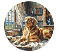 Vizsla 1000 Pieces Jigsaws Pet Dog Round Jigsaw Jigsaw Puzzles for Adults & Kids Travel Gifts,Present 1000pcs (67.5x67.5cm)