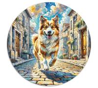 Vizsla 1000 Pieces Jigsaws Pet Dog Round Puzzles Jigsaw Puzzles Creative Travel Gifts,Present 1000pcs (67.5x67.5cm)