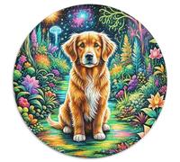 Vizsla 1000 Pieces Jigsaws Pet Dog Round Puzzles Jigsaw Puzzles for Adults & Kids Travel Gifts,Present 1000pcs (67.5x67.5cm)