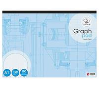 Vizsla, A1 Graph pad, Landscape, 50 Sheets (100 Pages), 5mm Grid, 100gsm Paper