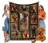 Vizsla Dog Blanket, Fleece Throw Blanket for Couch Bed, Soft Cozy Lightweight Warm Flannel Blankets and Throws for Sofa Living Room Decor, 60" x 80" Twin Size